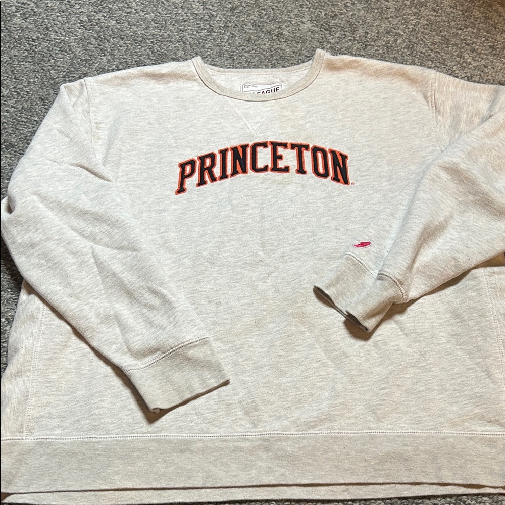 League Princeton Light Gray Crewneck Sweater